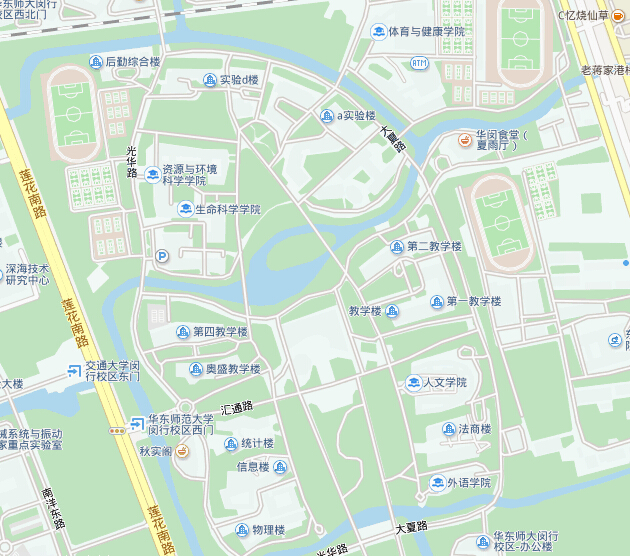 华东师范大学闵行校区地图